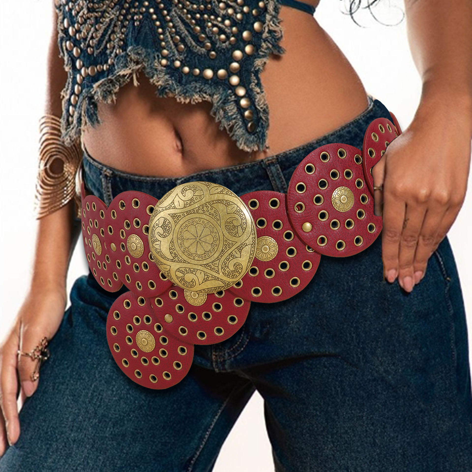 230g Weight Belt Classification 1 Piece Quantity Holiday, Banquet, Daily Occasion Pu Leather, Alloy Material Solid Color Pattern All Seasons Season Women's Gender Plating Design Retro Style Retro Solid Color Pu Leather Alloy Plating Women's Leather Belts 8