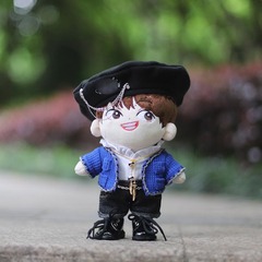 20厘米明星娃衣2021微博之夜小王子藍色開衫套裝棉花娃娃衣服套裝