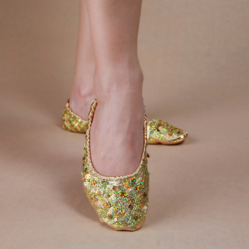 Large and small disc gold practice shoes, belly dance performance shoes, belly dance practice shoes, practice shoes, belly dance shoes