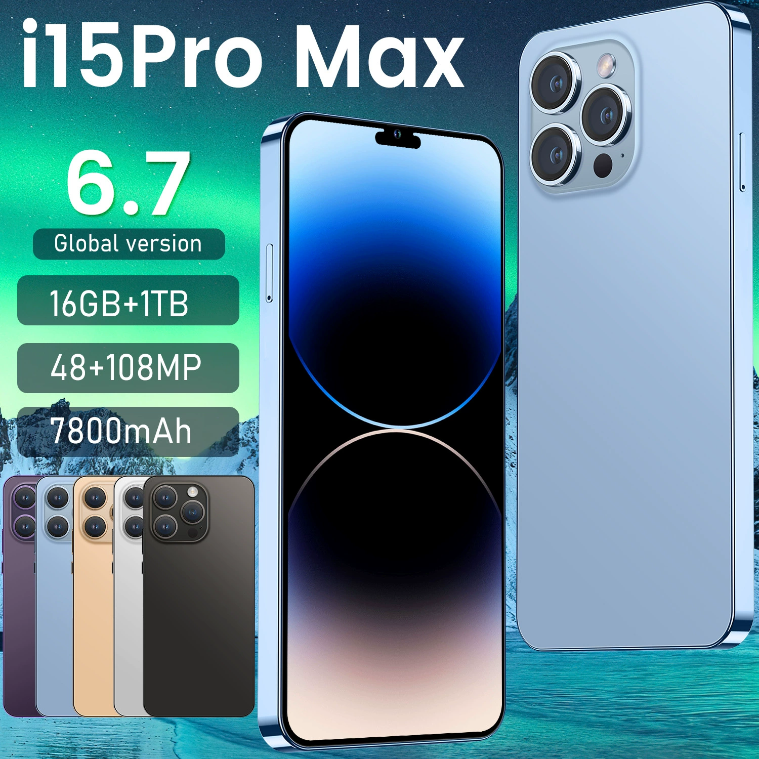 Смартфон i15, Intel Core i15, экран 6.7 дюйма, Android 8.1