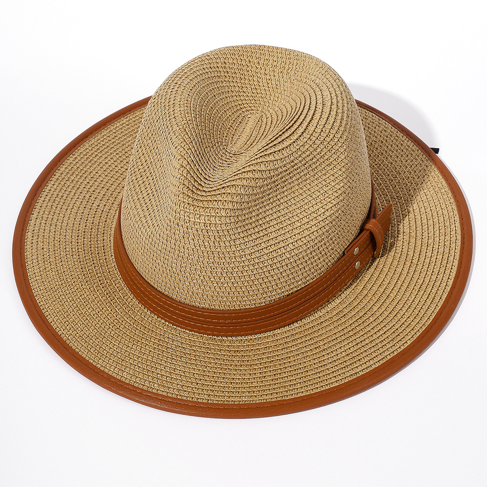 Nuevo sombrero de paja sombrero superior de playa al aire libre de las mujeres protección solar parasol sombrero Jazz
