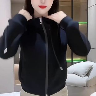 一件代发直播爆款连帽外套拉链开衫卫衣女2025春秋季新款长袖上衣|undefined