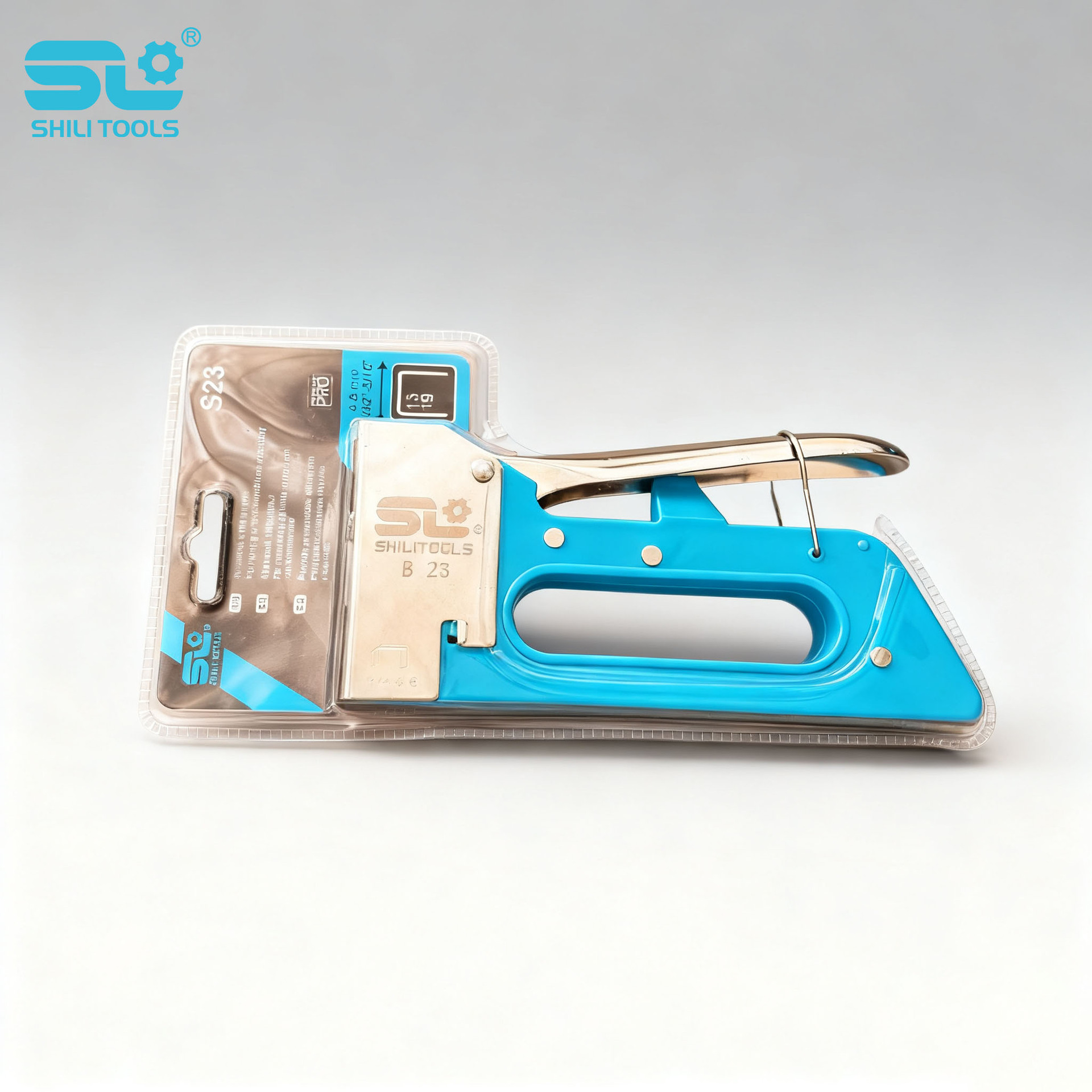 塑料大手柄钉枪跨境出口零售批发手动钢塑机射钉枪U型大手柄钉枪