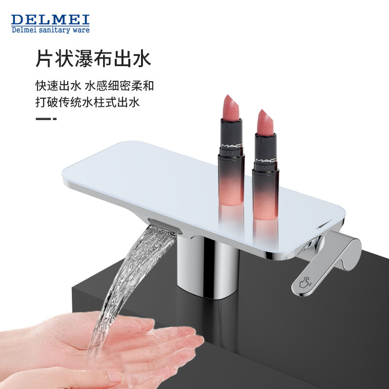 Delmei Fashion 4inch Bathroom Sink Faucet Storage Basin Faucet Unleaded Copper Multicolor Can Be Customized