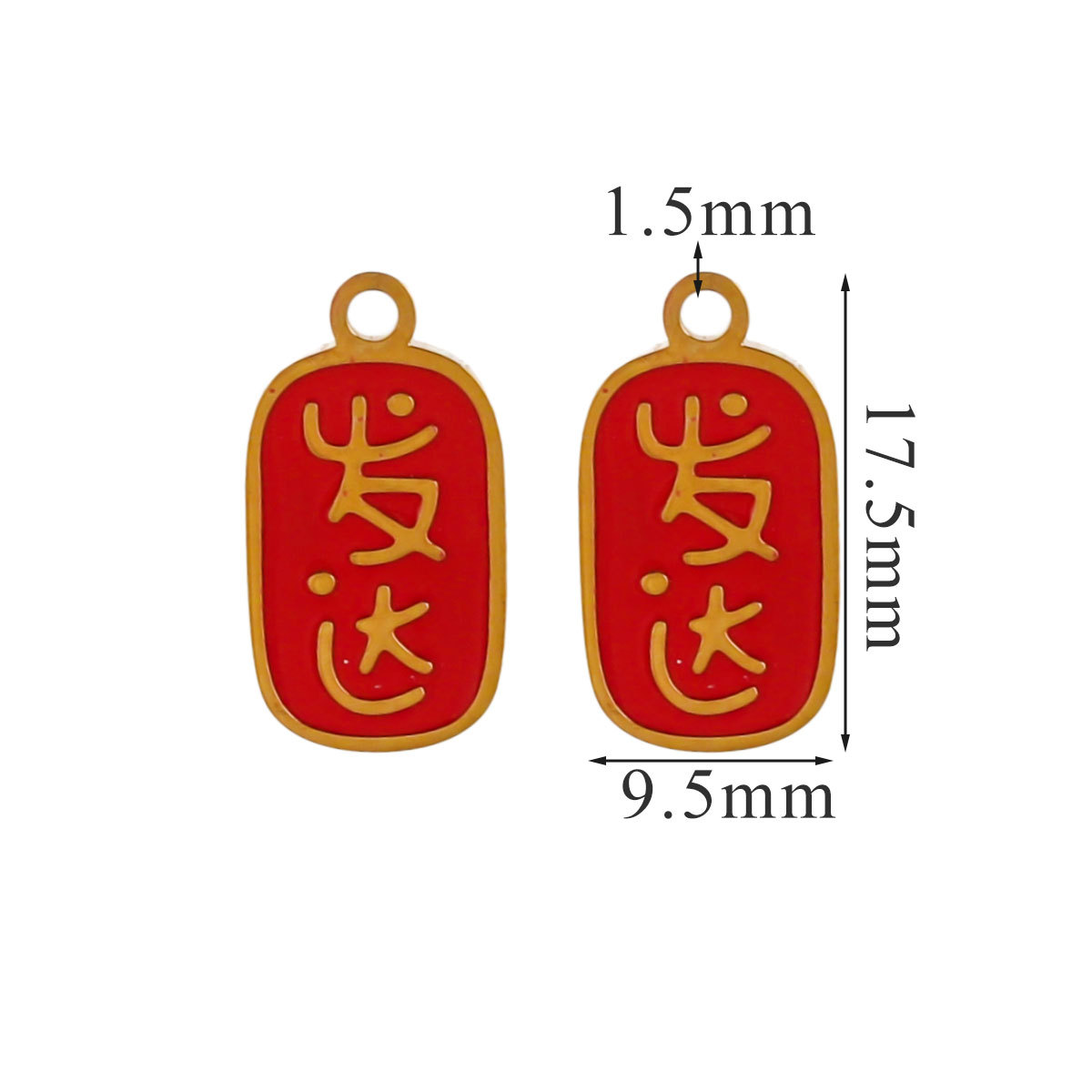 Acero inoxidable decoración de Año Nuevo colgante colgante colgante joyería DIY accesorios felicitaciones aretes collares ricos