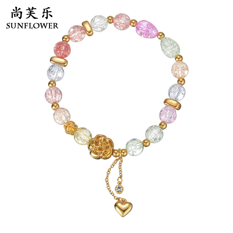 Cute brand bracelet stainless steel with tassels