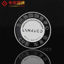 定制杭州酷客车友会圆形车标个性金属车身贴锌合金烤漆车尾标制作