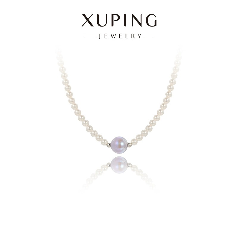 Xuping Shake Lo mismo colorido aurora sirena de pez junta imitación collar de perlas de aire suave elegante cadena clavícula
