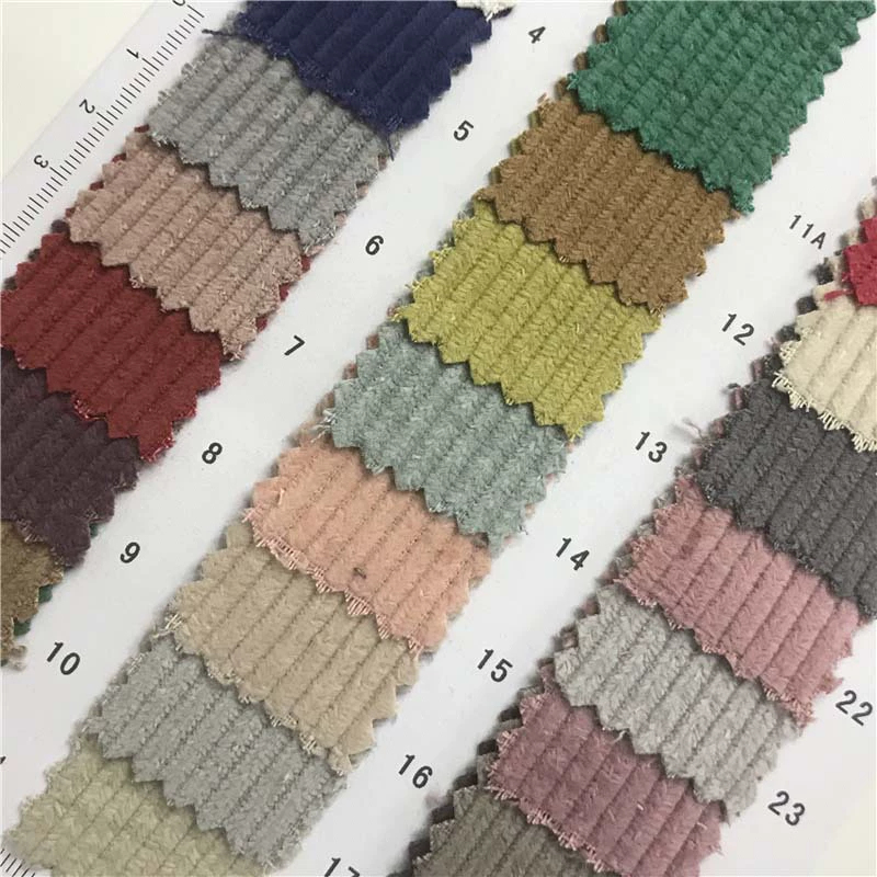 Corduroy fabric 8-pocket 8-pieces non-elastic 73 colors in stock Factory direct sale M106105