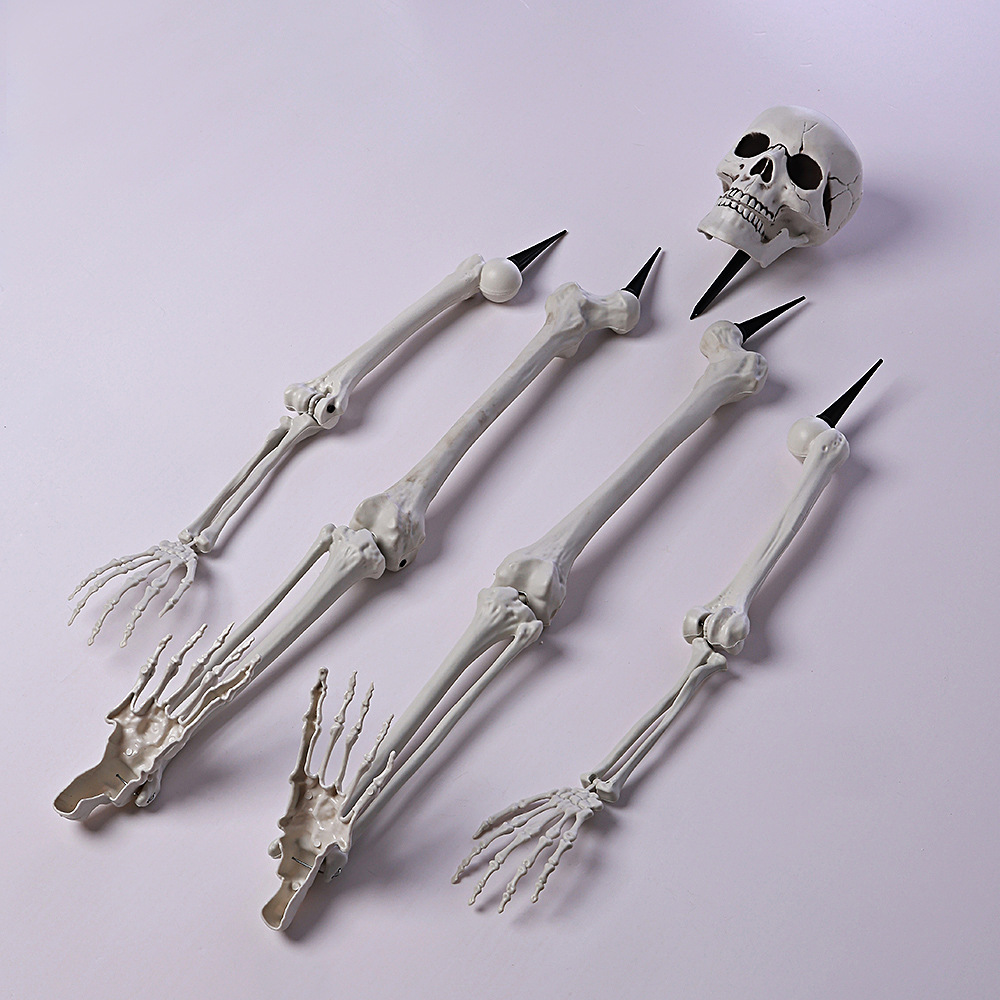 Halloween cráneo brazo pierna pie enchufe de 5 piezas patio jardín al aire libre decoración horror props creativos