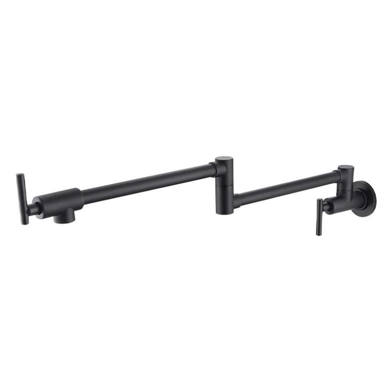 Grifo plegable de acero inoxidable alargado grifo de la cocina lavandería piscina hogar largo giratorio solo frío universal montado en la pared