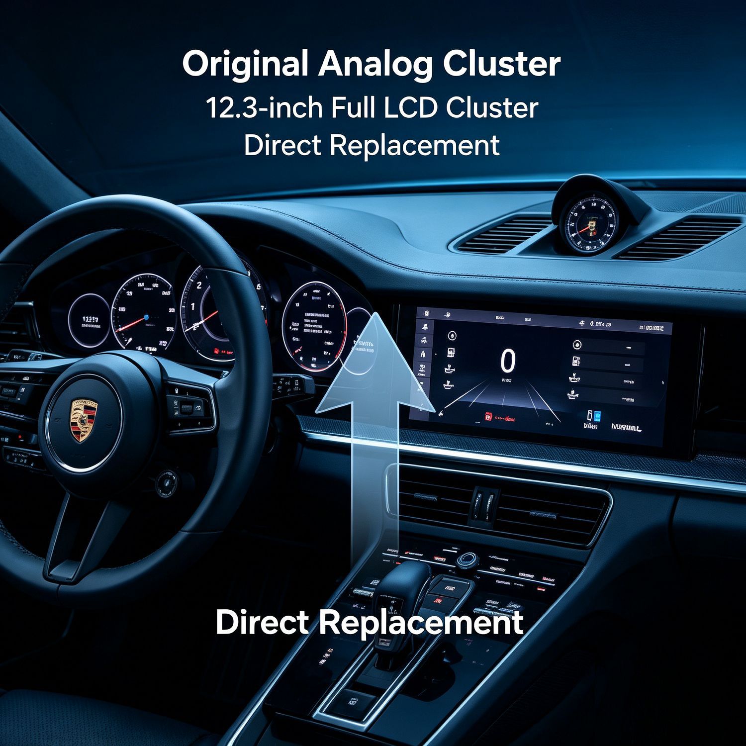 Suitable for Porsche Panamera 970 Full Lcd Instrument Panel 12.3inch Non-Destructive Upgrade and Modification Digitalization