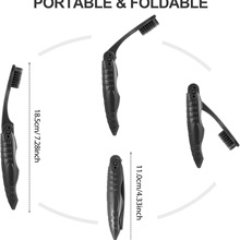 高级灰现货独立opp包装折叠牙刷便携竹炭软毛Bamboo charcoal牙刷