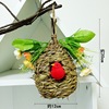 Bird's nest decoration simulation grass woven grass nest handmade outdoor small bird house outdoor pendant pendant coconut shell bird nest bird nest