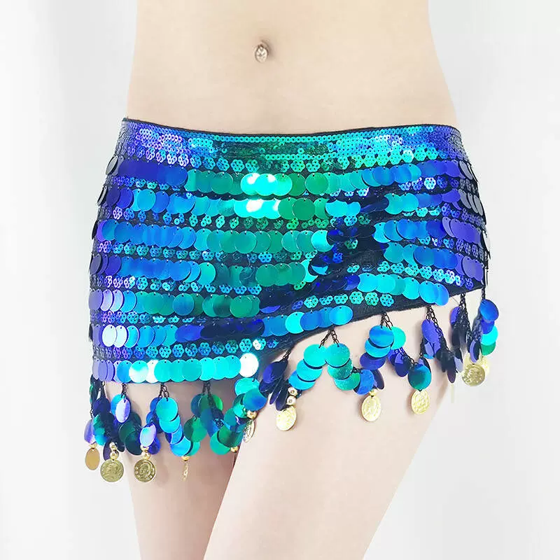 Новый танец живота с цепочкой талии с блестками юбка с косточками