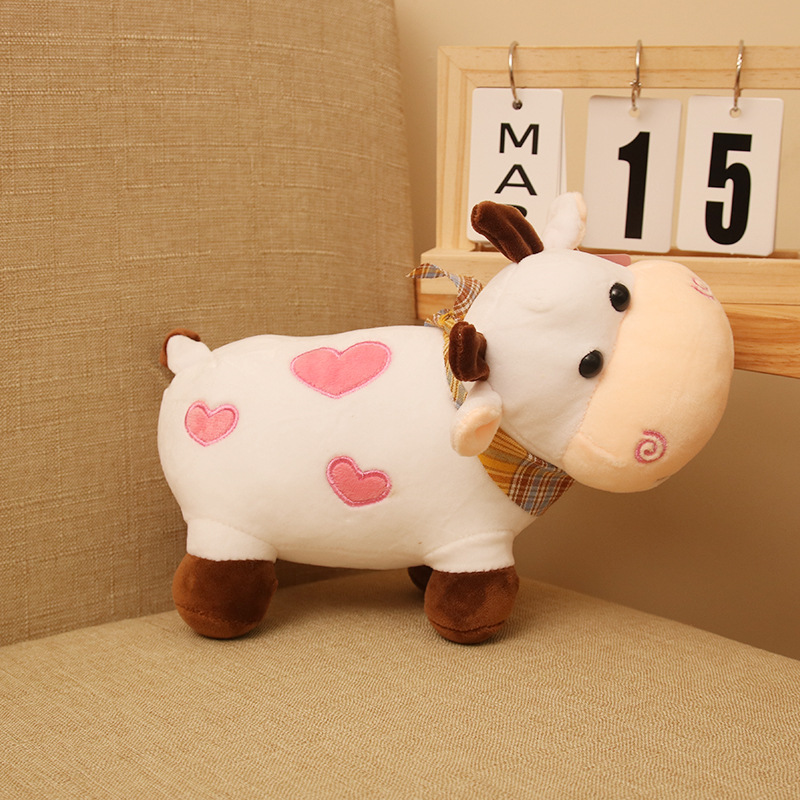 Linda muñeca de vaca, muñeca de vaca Hobby, ternera, peluche, muñeca de trapo, máquina de muñecas para dormir al por mayor