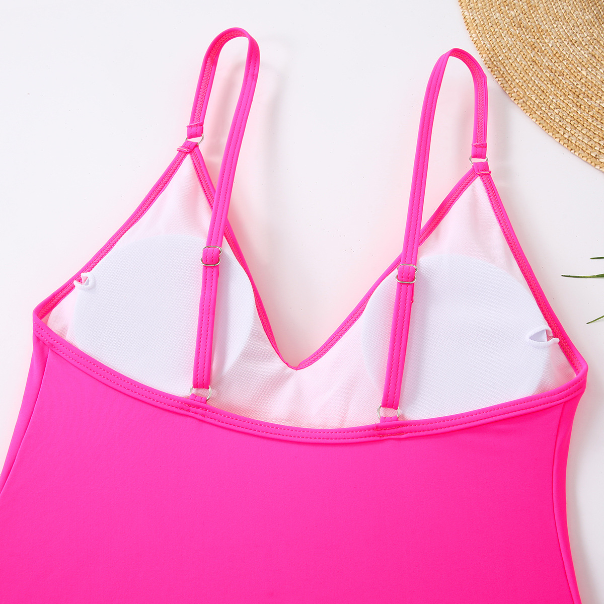175g Weight Sleeveless Sleeve Length Pullovers Placket Type Nylon, Polyester Fabric Type Regular Top Length One-pieces Tops Type 1 Piece Quantity Swimming Pool, Beach Occasion Strap Neckline Skinny Fit Type Solid Color Pattern Women's Gender Beach Style Women's Beach Solid Color 1 Piece Tankinis Swimwear 18