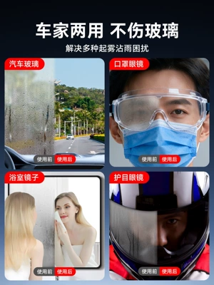Automotive glass defogging agent, Car glass anti-fog agent, rain-proof