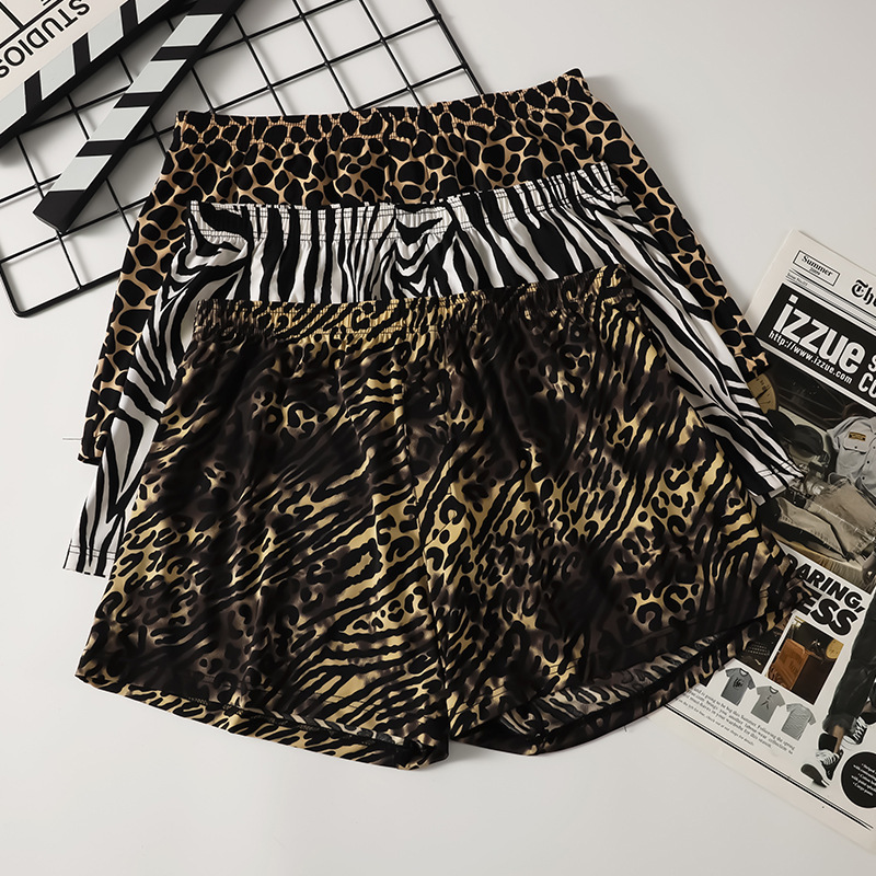 Sqinusqn/Shiqinuo Cross-Border Wholesale Men's Underwear Leopard Print Sexy Fashion Men's Boxer Shorts Home Shorts