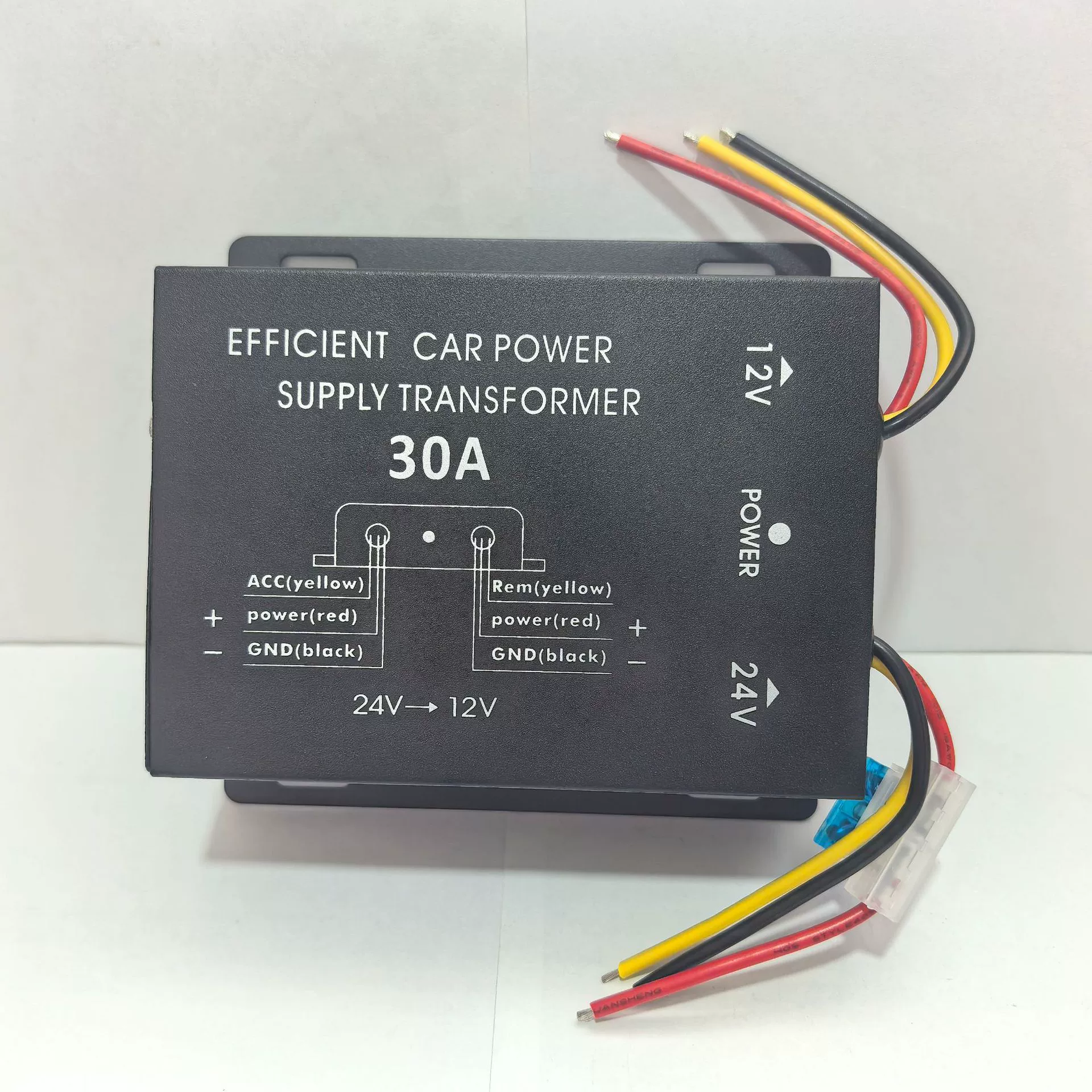 Автомобильный регулятор напряжения Регулятор напряжения постоянного тока от 24 В до 12 В 30 А Защитная схема Высококачественный многофункциональный вентилятор преобразователя.