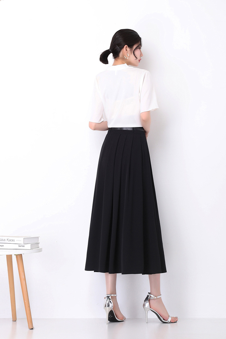 high-waistbig swing black skirt NSYZ39259