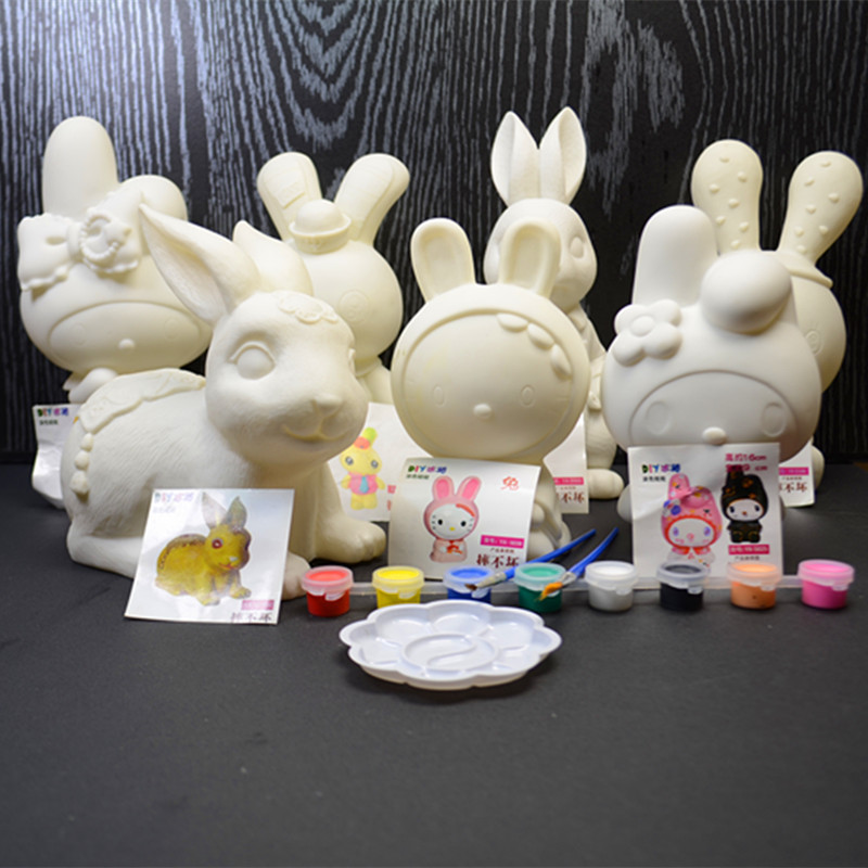 Alcancía de Conejo de Vinilo DIY para Pintar e Irrompible para Niños