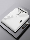 Качественная хлопковая летняя футболка polo, футболка с коротким рукавом, с вышивкой