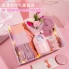 Warm Cup+Scarf+humidifier+bouquet+pink gift box