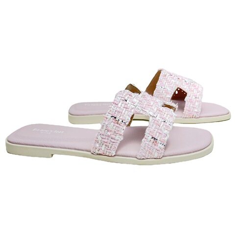  European h sheepskin flat summer outer wear non-slip soft sole flip-flops for women