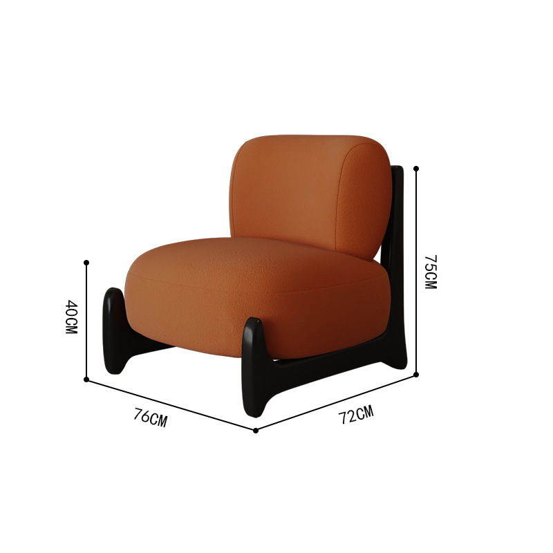 Nordico silla de trineo de viento tranquilo encantadora red con un solo suelo perezoso sofá de madera maciza moderna y simple