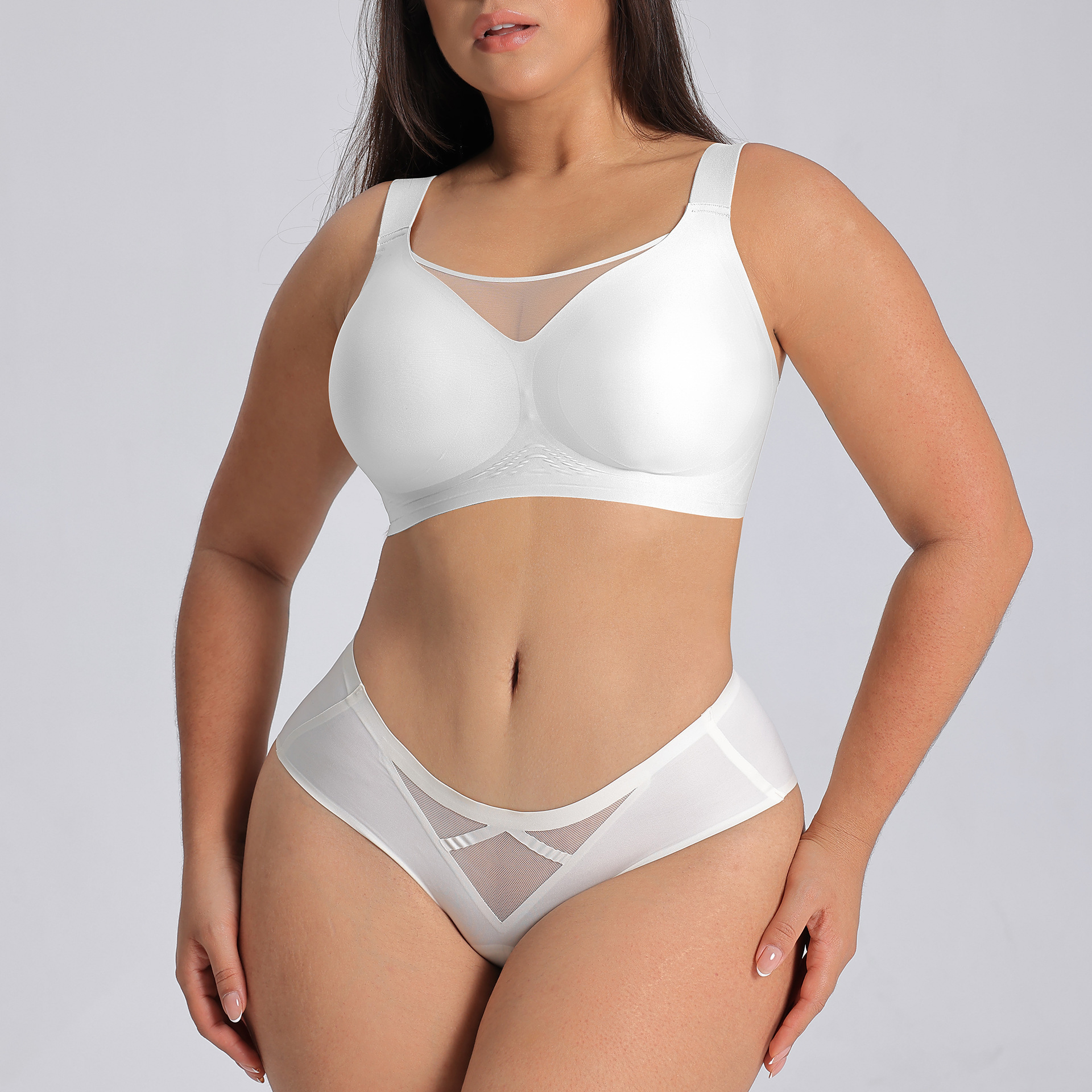 Comfort Bra For Women Plus Size Breathable Mesh Minimiser Bra_voghion.com