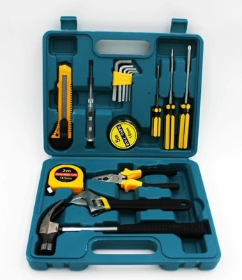 Hardware tools 16-piece gift combination toolbox car repair tool set hammer wrench B 8016G (Repair kit) - simplified-8016g-main-drawing
