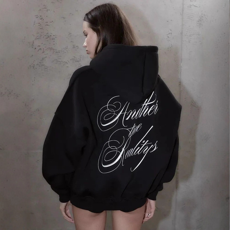 European and American Fashion American Trendy Brand Retro Printed Velvet Hooded Sweatshirt Retro 2025 New Style Comfortable and Fashionable