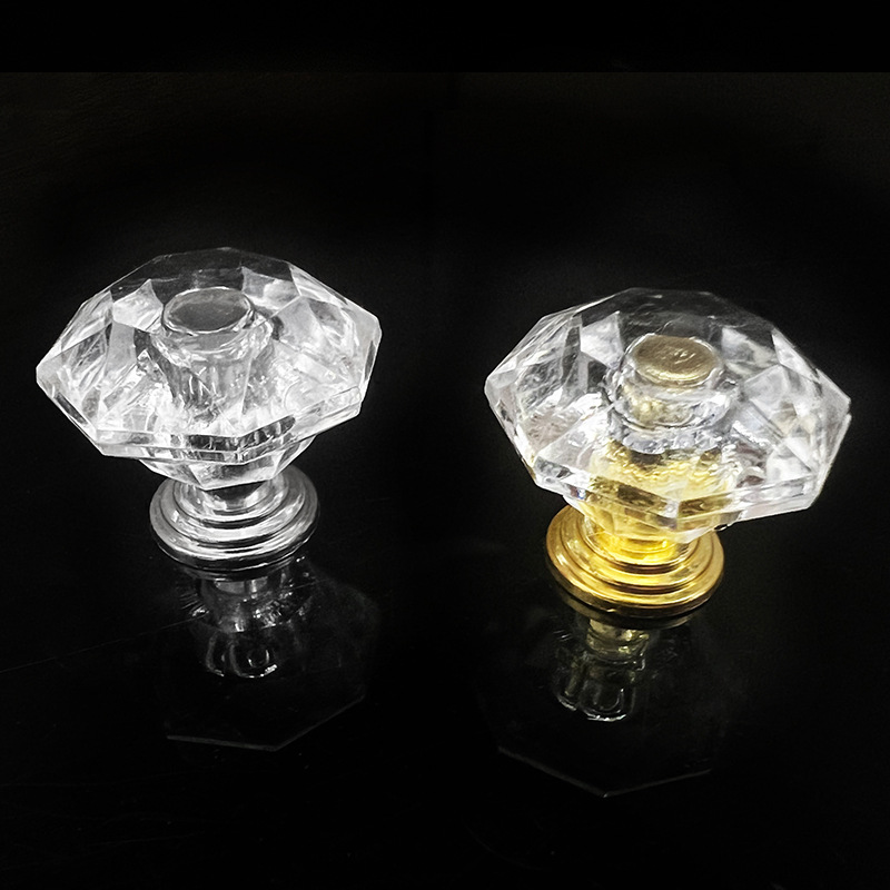 透明亞克力水晶拉手 家具櫥櫃抽屜  單孔圓形櫥櫃廠家直銷