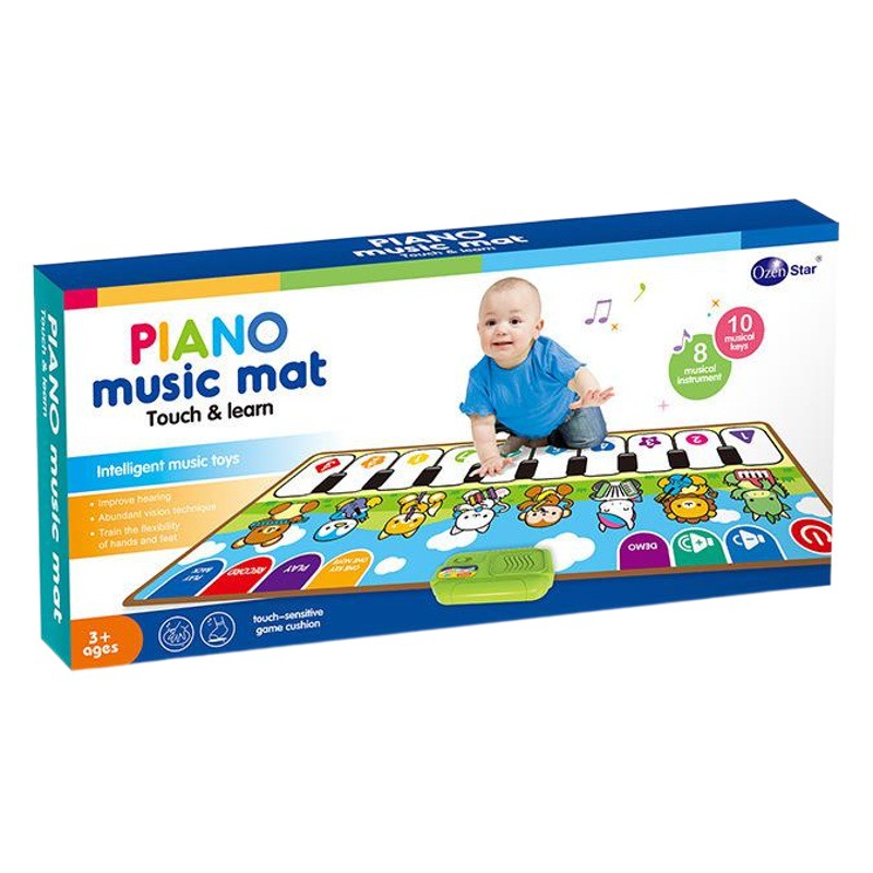 Transfronteriza popular aozheng pedal electrónico de música educativa para niños manta varios modos de instrumentos musicales de piano de juguete al por mayor