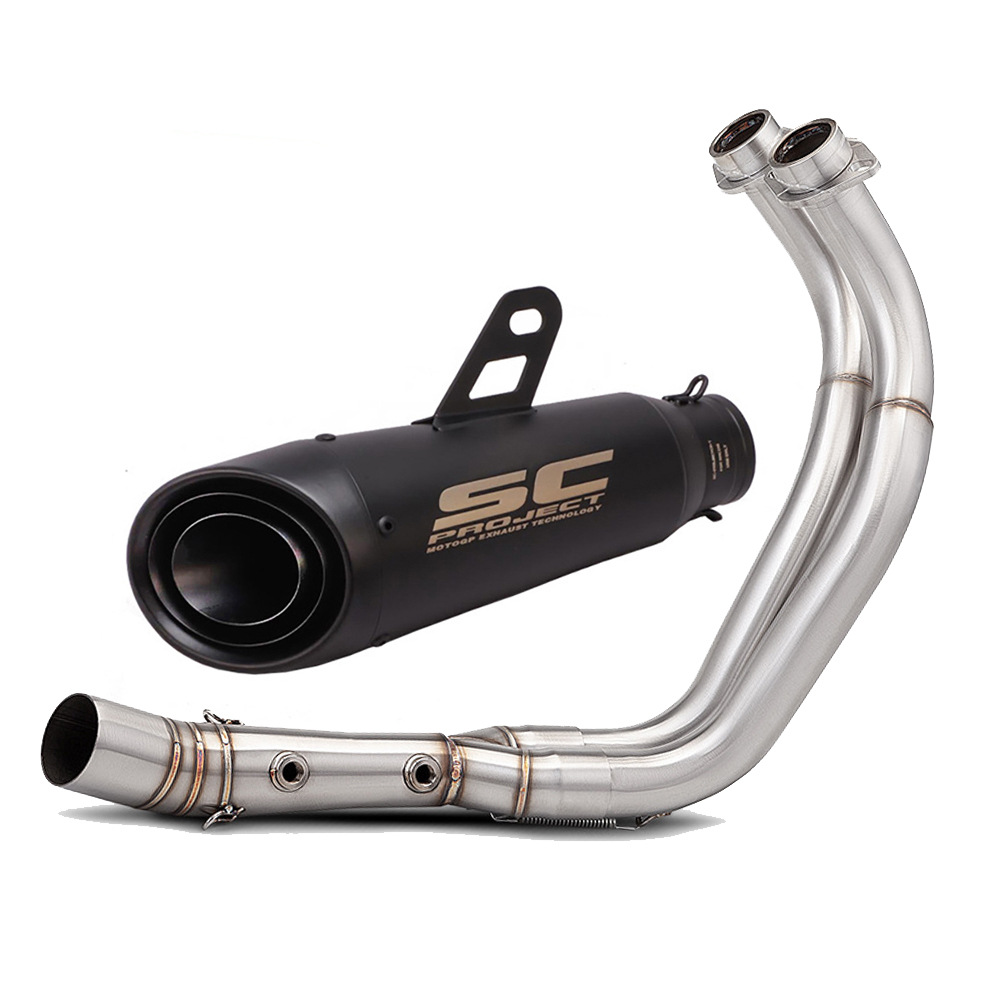 Yamaha MT-07 XSR700 14-25 Motorcycle Modified Exhaust Pipe Front Section MT07 Exhaust Pipe Tail Tip