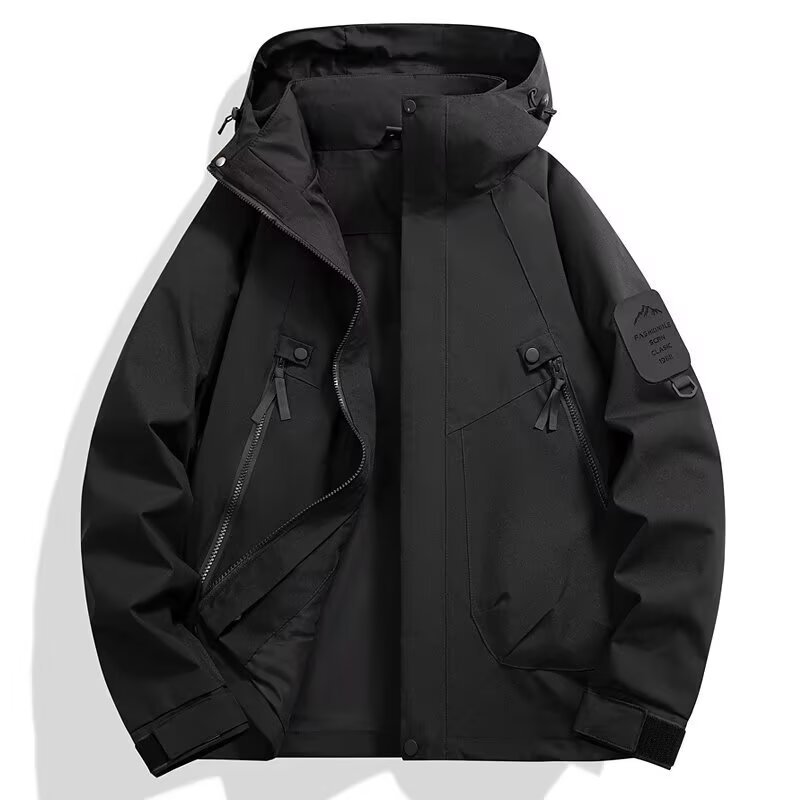 Chaqueta Cortavientos para Exteriores de Poliéster Transpirable para Uso Casual