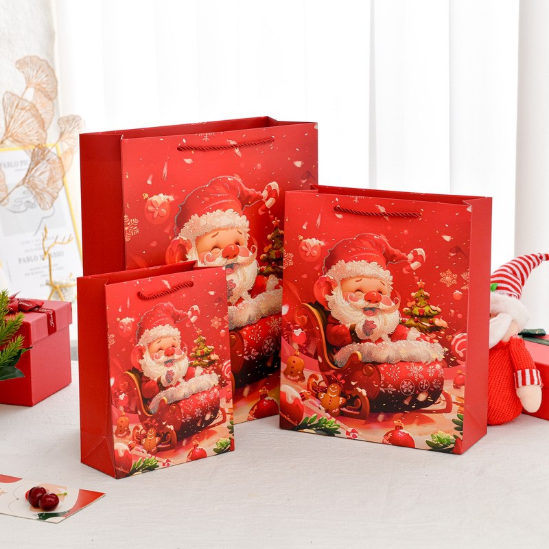 Bolsa de regalo de dibujos animados de Navidad para ancianos Bolsa de regalo de Navidad fresca transfronteriza de Amazon Bolsa de regalo de Navidad de gran número