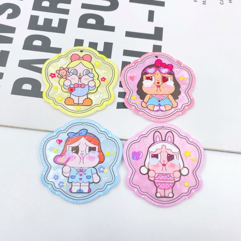 吊孔哭娃系列卡通印花片片吊坠diy手工饰品手机钥匙链挂件饰品|undefined