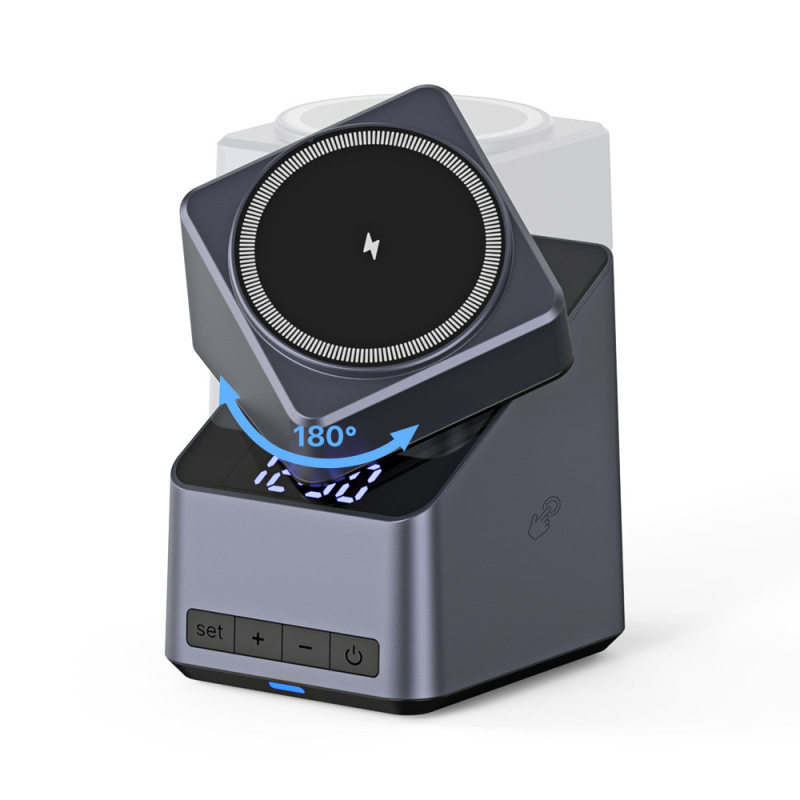 越境新入荷時計電動ロータリータッチ180 ° フォーインワン多機能磁気ワイヤレス充電器|undefined