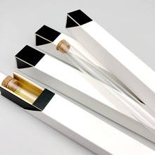 新款线香包装盒21cm沉香檀香20克装10克线香管玻璃管方管现货6色