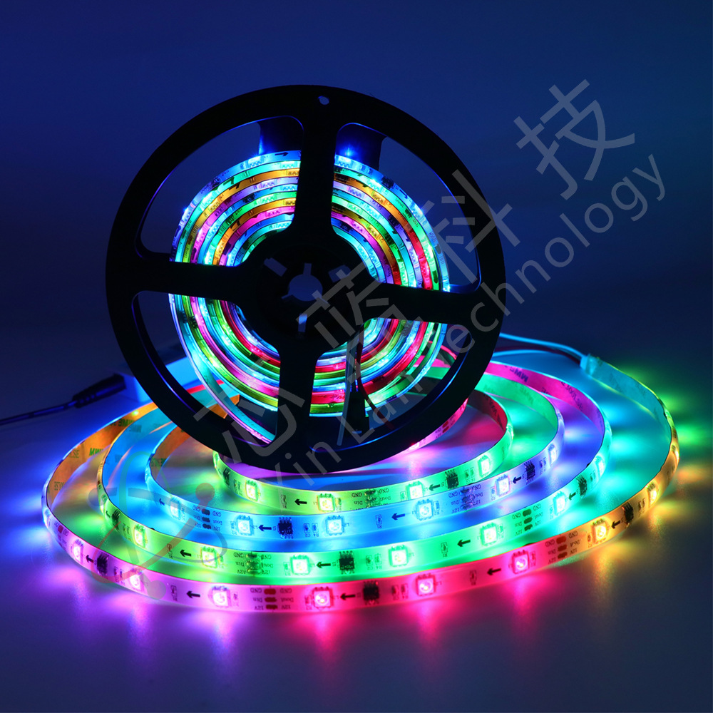 Tira de luz colorida de 12v Guangmai jazz programable carreras de caballos WS2811 exterior 5050led tira de luz de fantasía de bajo voltaje