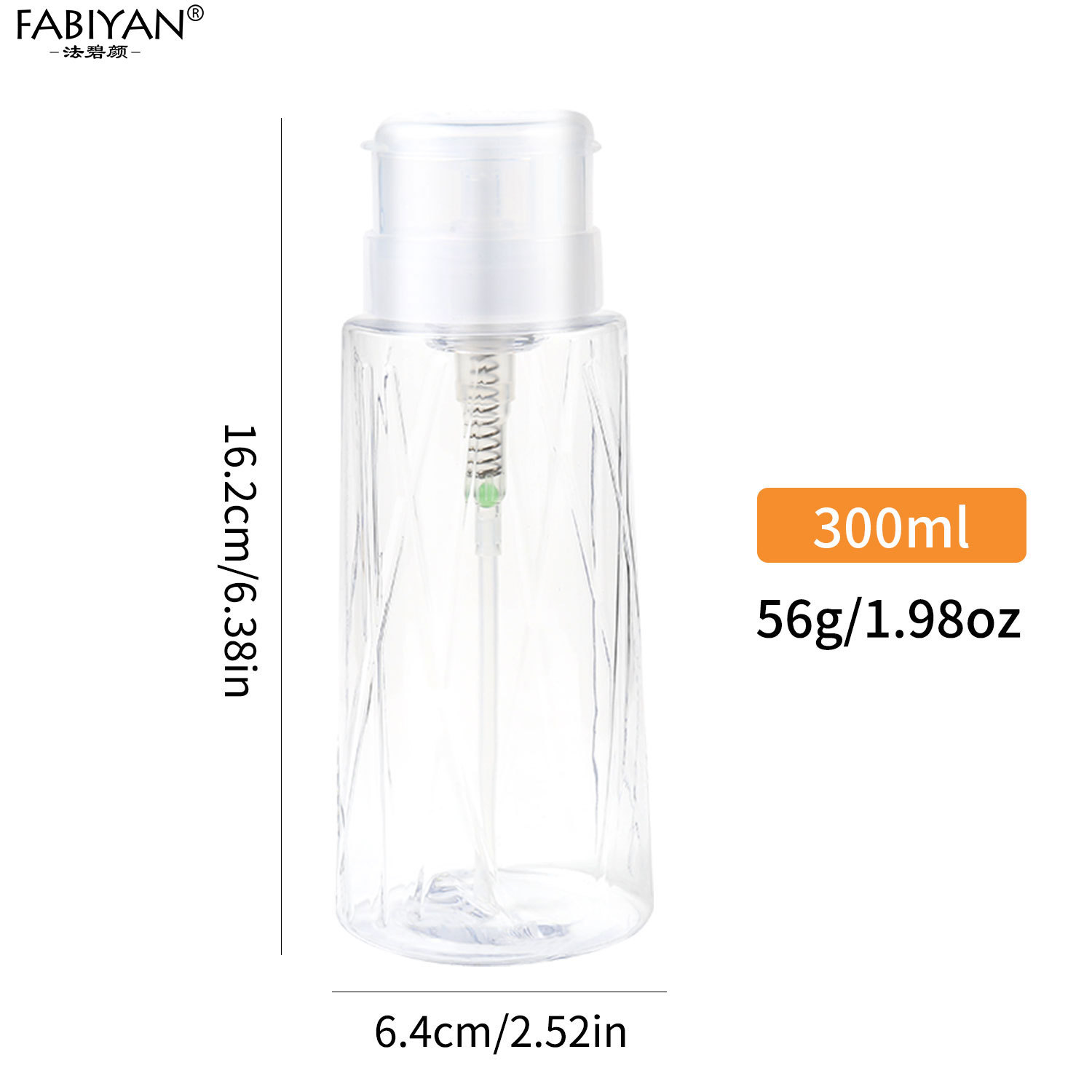 Belleza de uñas Presione la botella espiral con cerradura sin fugas botella vacía removedor de esmalte de uñas removedor de maquillaje desinfectante prensa botella vacía de gran capacidad