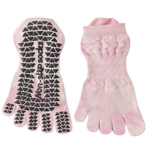 Five-Finger Non-Slip Professional Women's Cotton Color Dyeing Fashion Sports Toe Socks, Cross-Border Exclusive Pilates Socks