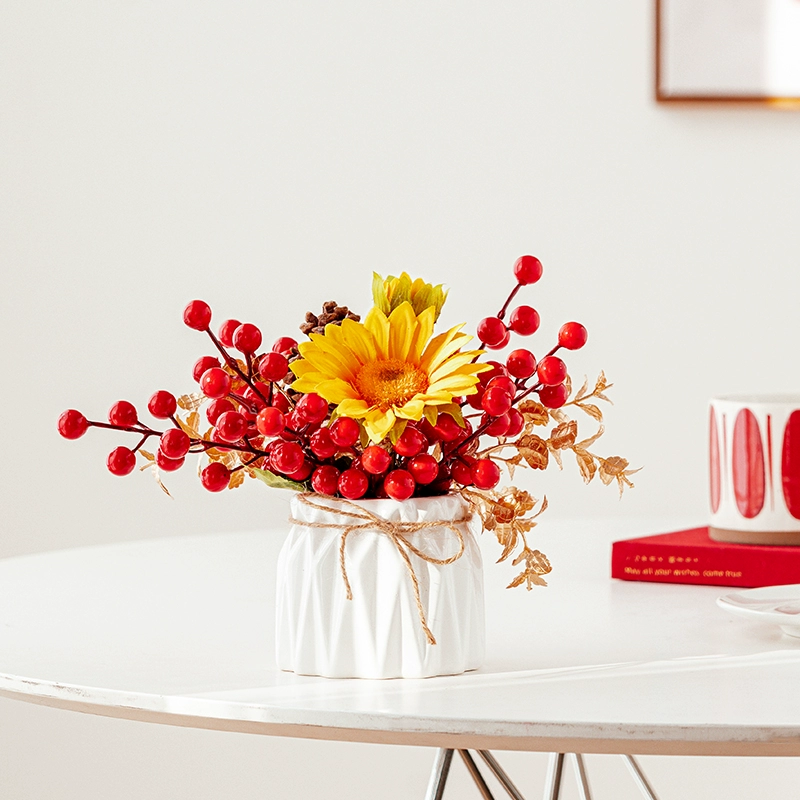Nordic simulation flower decorative flower decorative flower room fake flowers fake flower plastic flower dining table flower bionic bionic flower bleaching flowers
