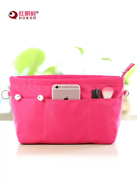 Red Tadpole Nylon Bag Inner Liner Bag Large Capacity Foreign Trade Cosmetic Bag Portable Organizer Bag Storage Bag Inner Pocket
