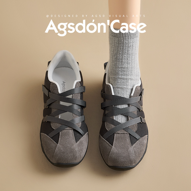 Augu Shi Deng ballet estilo zapatos de entrenamiento para mujeres 2025 verano nuevo ligero con suela suave zapatos de moda casuales zapatos deportivos