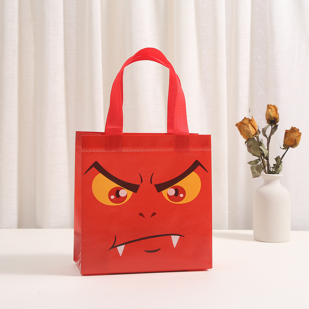 Bolsa no tejida Bolsa de tela no tejida de Halloween Bolsa de embalaje de compras impresa Bolsa de regalo de dulces de fiesta al por mayor