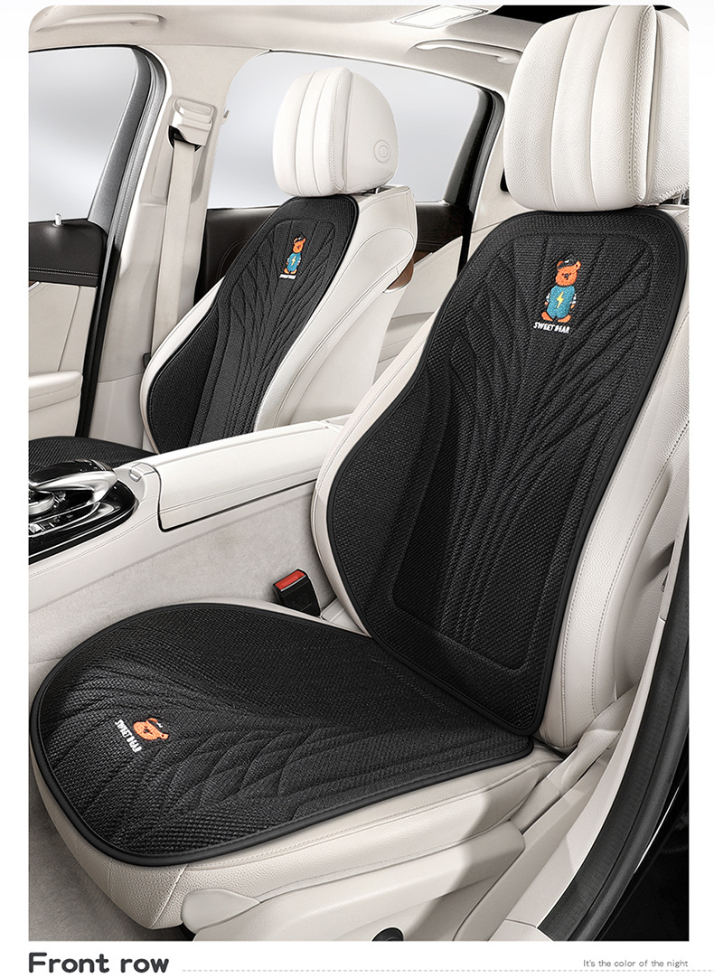 Car Seat Cushion, Suitable for All Seasons, Light Luxury and High-End Feel, Single Driver's Seat Cushion Cover, Cartoon Design