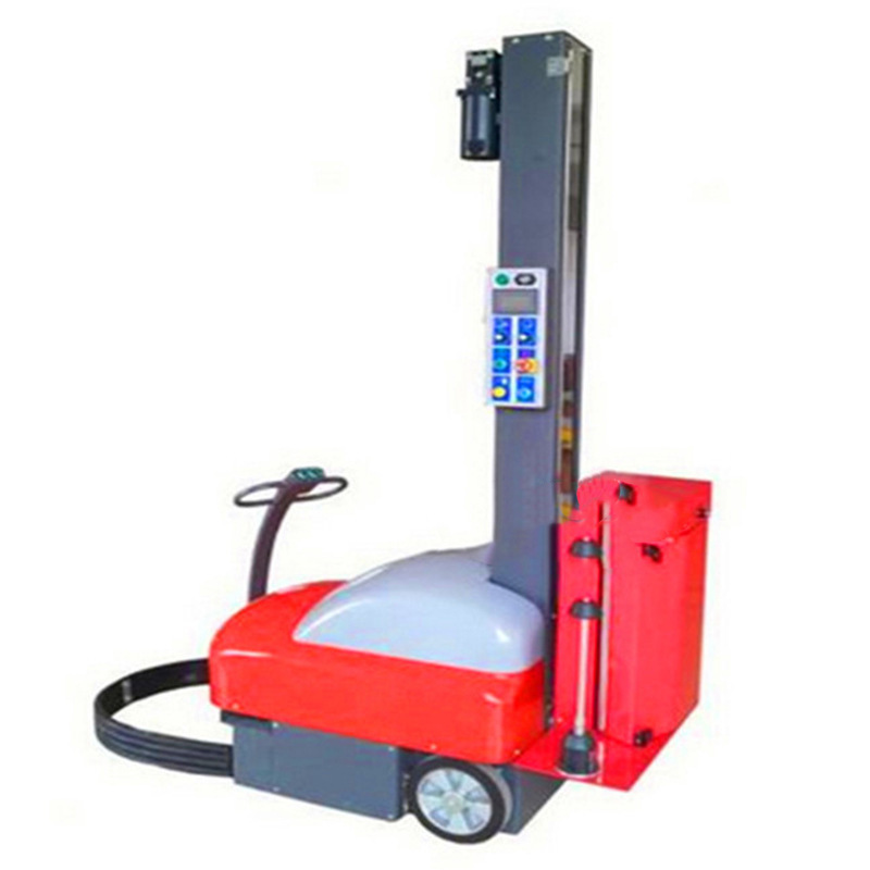 自走式巻き取り機無人化知能直柱自走式ロボット巻き取りフィルムトレイ梱包機|undefined